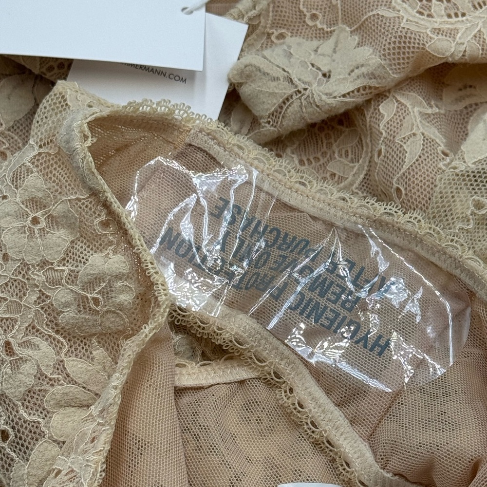 Zimmermann Beige Lace Long-Sleeve Bodysuit - Picture 16 of 16